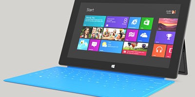 surface microsoft test clavier bleu