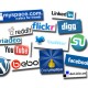 Réseaux sociaux - flickr - youtube - digg - facebook - twitter - viadeo - dailymotion - wordpress - linkedin - myspace