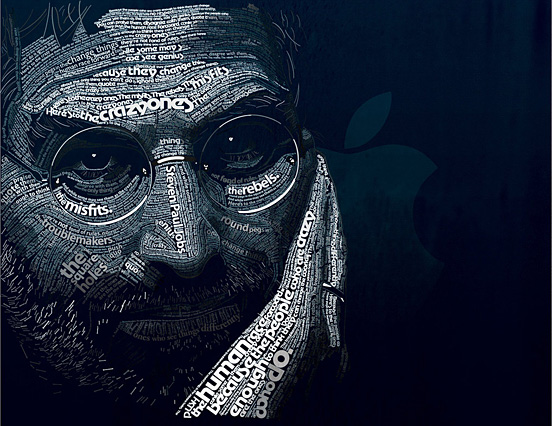 Design Steve Jobs typographie