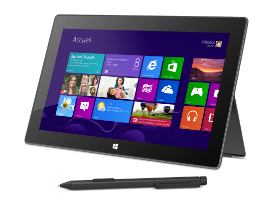 Tablette Microsoft Surface Pro sous Windows 8