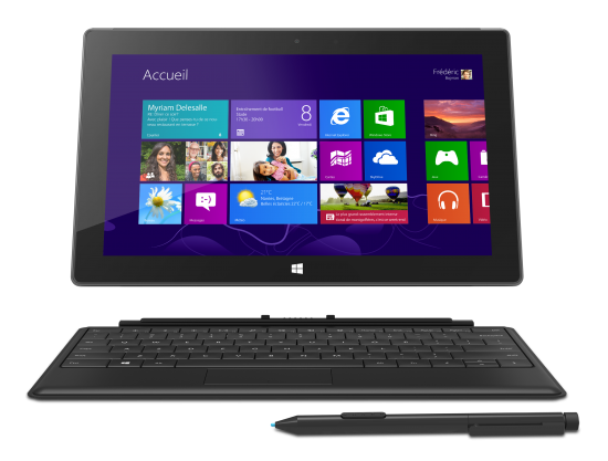 Tablette Microsoft Surface Pro sous WIndows 8
