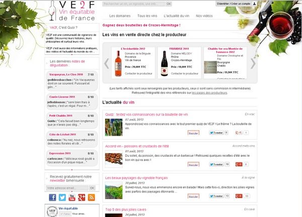VE2F vin equitable de france site internet