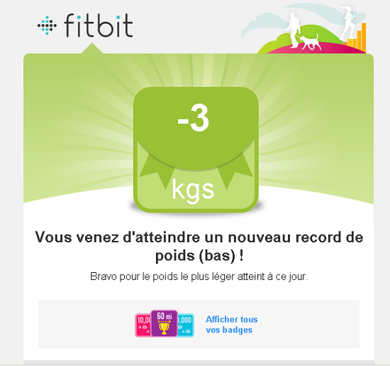 fitbit badge felicitation