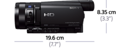 Dimensions Sony camescope CX900E