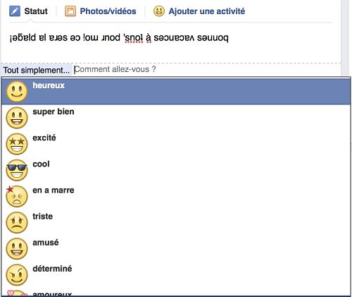 application Fliptext emoticone facebook