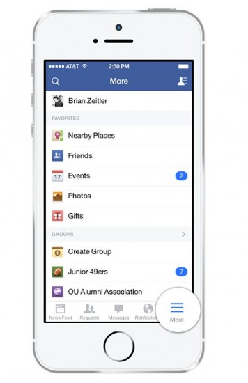 application mobile facebook