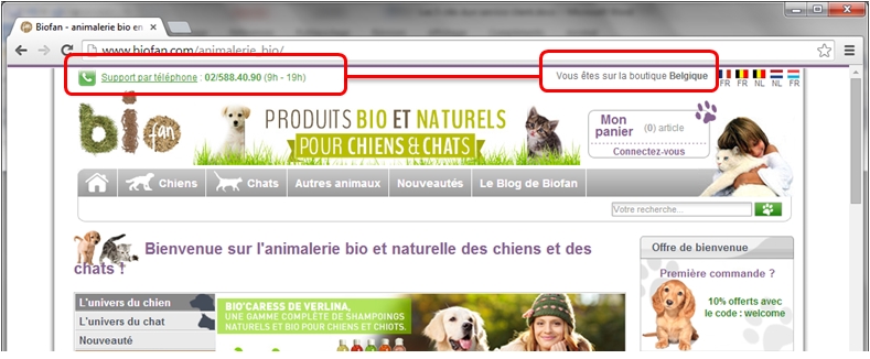 numéro belgique - produit bio et naturels pour chien et chat